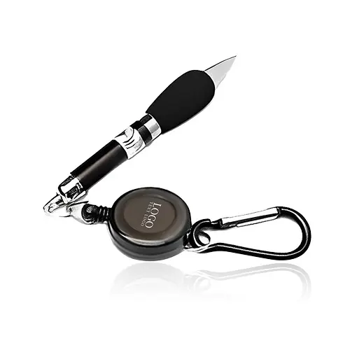 Retractable Golf Badge Reel Pen With Carabiner Retractable Golf Badge Reel Pen With Carabiner