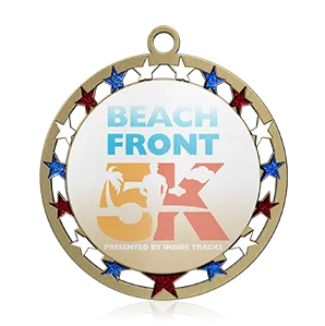 Glitter Star Openwork Finisher Medals