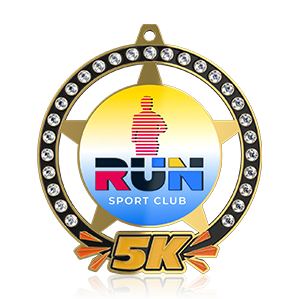 Personalized Rhinestone 5k Medals