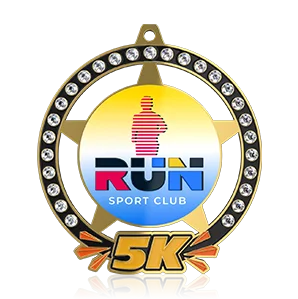 Personalized Rhinestone 5k Medals
