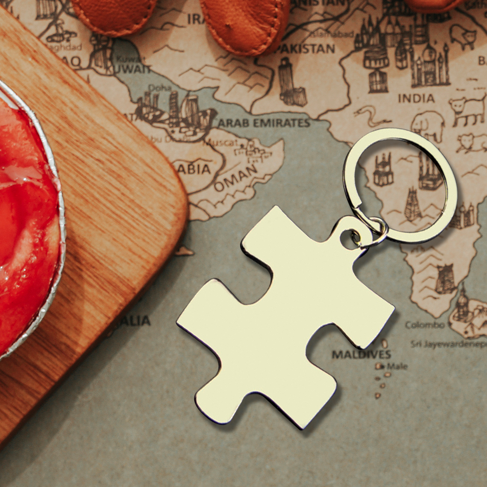 Personalized - Puzzle-style Metal Keychain  Custom Bulk Metal Keychain