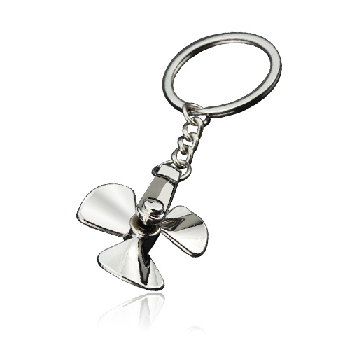 Free Customized Logo Rotatable Small Windmill Propeller Zinc Alloy Keychain
