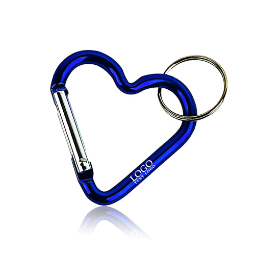 Custom Colored Heart Shape Carabiner Key Chain