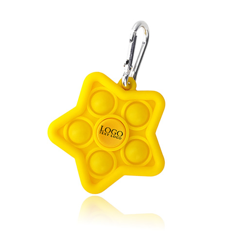 Custom Mini Star Pop Fidget Spinner Keychains