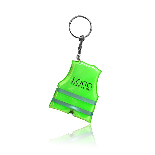 Customized Safety Vest Shaped Led Flashlight Keychain With Logo