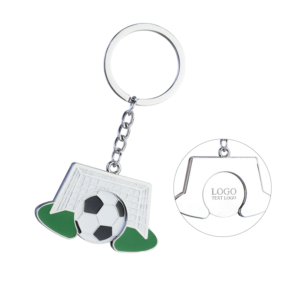 Detachable Football Token Keychain  Free Shipping - Silver - with logo