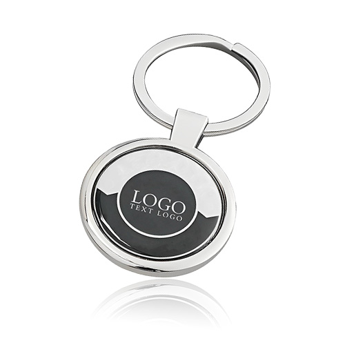 Engraved Domed Round Custom Metal Key Chain