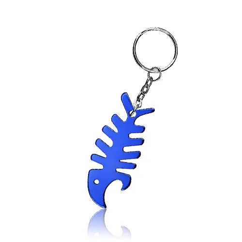 Fish Bone Shaped Keychain Bottle Opener 