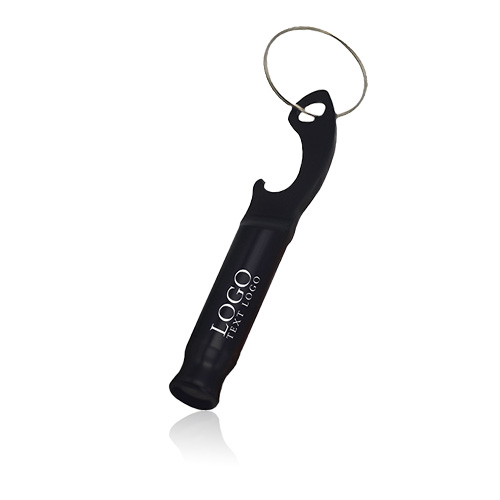 Promotional Beer Bottle Opener Keychain With Whistle