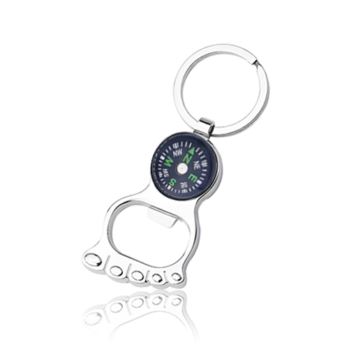 Premium Bottle Opener Keychain with Decorative Compass