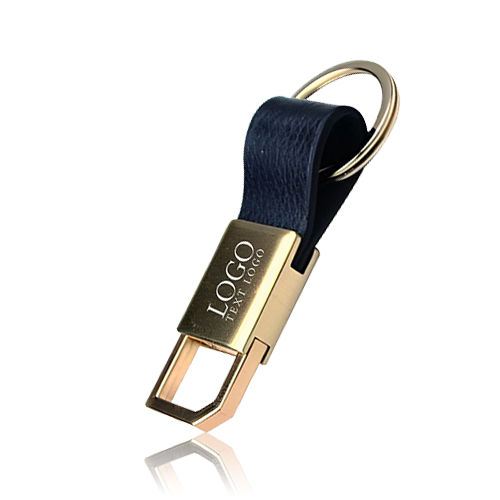 Promotional High End Taste Genuine Leather Keychains