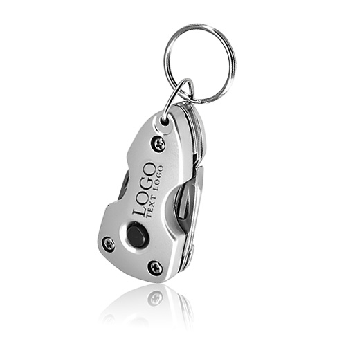 Multifunction Folding Pocket Mini Tool LED Keychain 