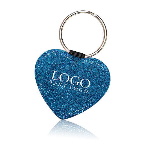 Promotional Bling Heart-Shaped Pu Keychain 