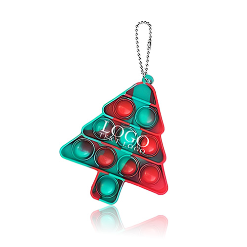 Promotional Christmas Tree Push Pop Bubble Toy 