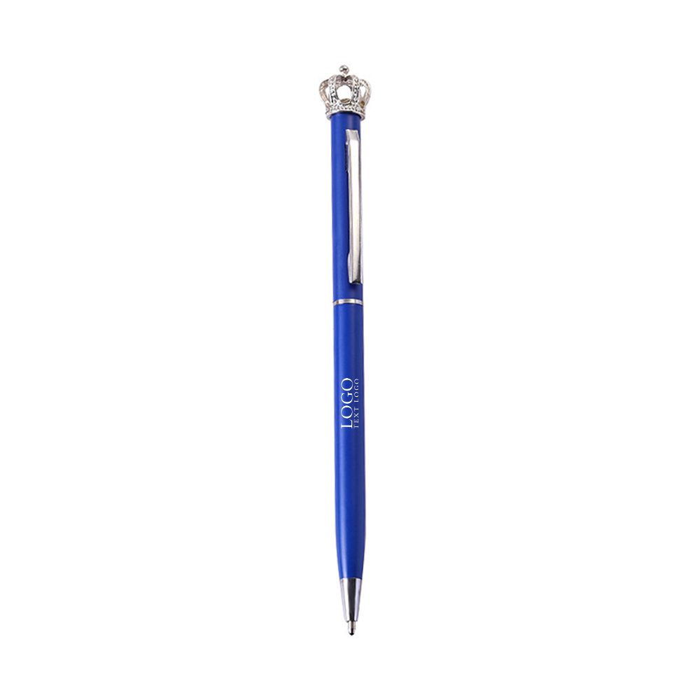 Blue The Slim Metal Pens with Crown