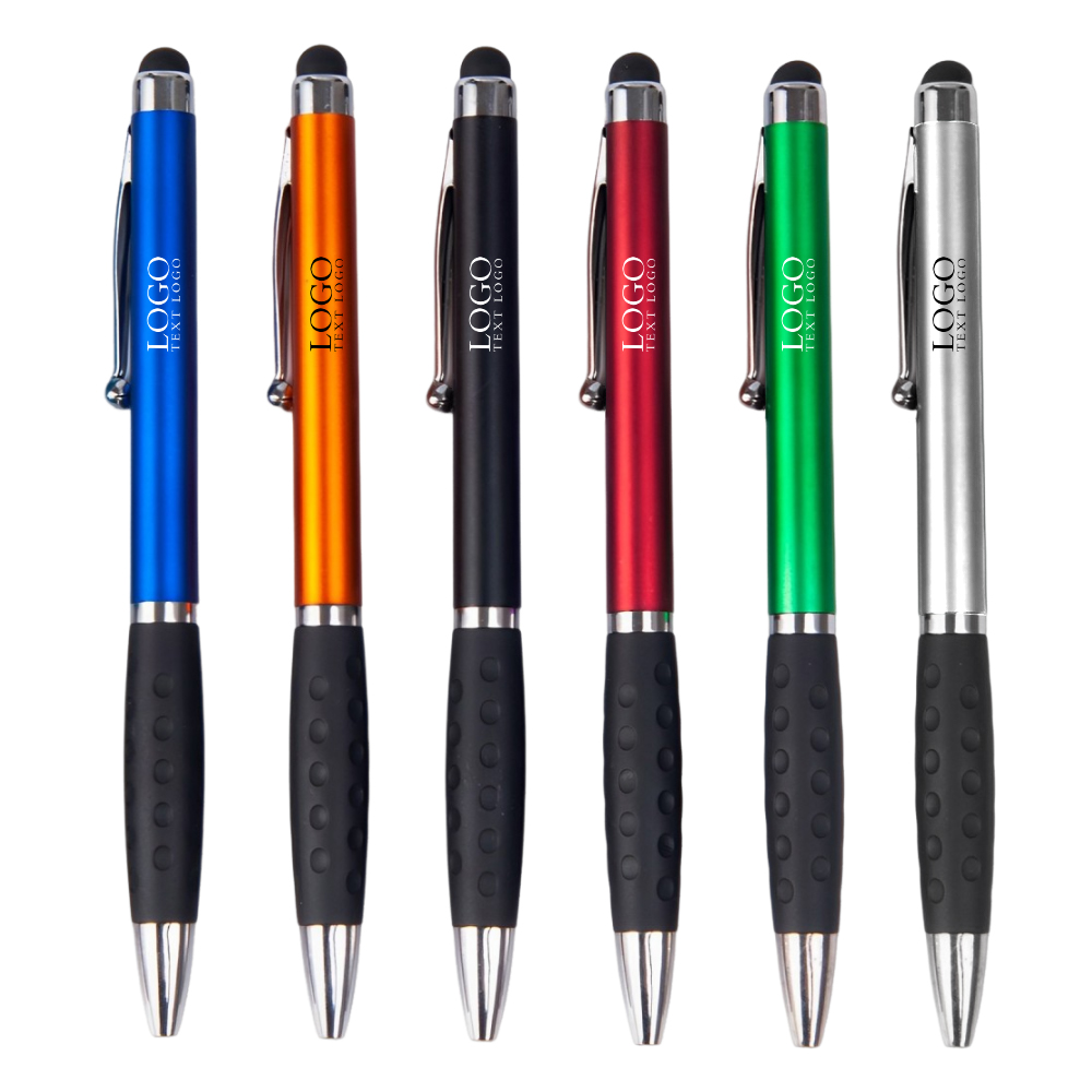Custom Ballpoint Pen with Rubber Grip All Colors