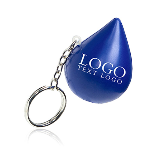 Custom Droplet Stress Reliever Keychains