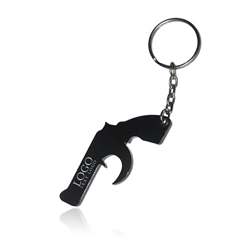 Custom Gun Shaped Bottle Opener Keychain