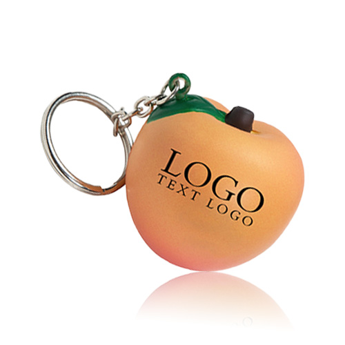 Custom Peach Stress Reliever Key Chain