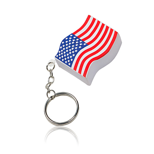 Custom US Flag Stress Reliever Keychain