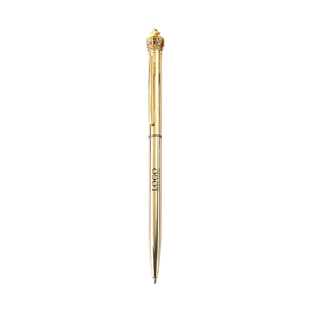 Gold The Slim Metal Pens with Crown