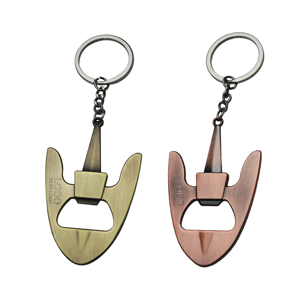Nautical themed custom metal keychain that can be used as a bottle opener-with logo