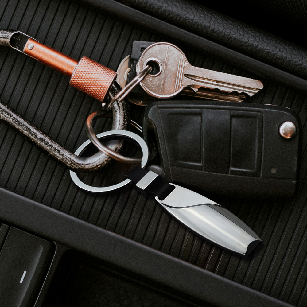 Personalized--Metal sleek keychain for customizable car logos