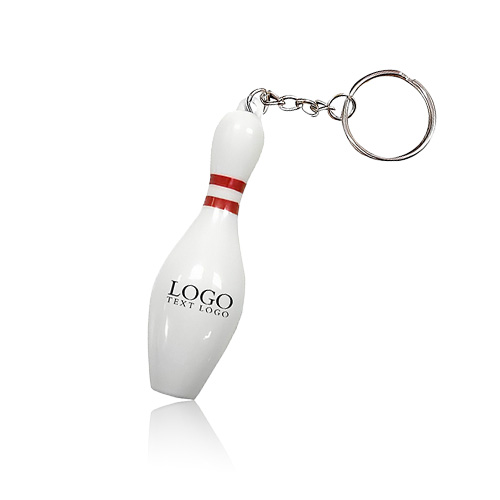 Plastic Logo Bowling Pin Keychain