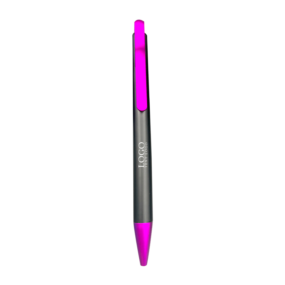 Stylos publicitaires créatifs colorés à clic rouge rose