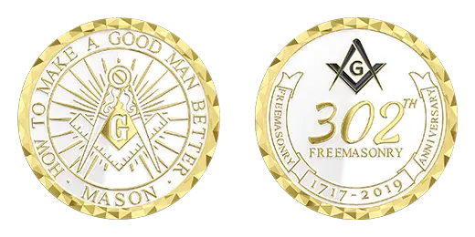 302th Freemasonry Anniversary Challenge Coins