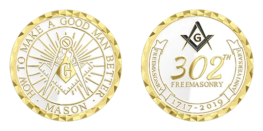 302th Freemasonry Anniversary Challenge Coins 302th Freemasonry Anniversary Challenge Coins