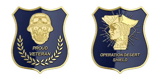 Operation Desert Shield Military Challenge Coins Operation Desert Shield Military Challenge Coins