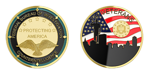 USA FBI Veterans Custom Challenge Coins