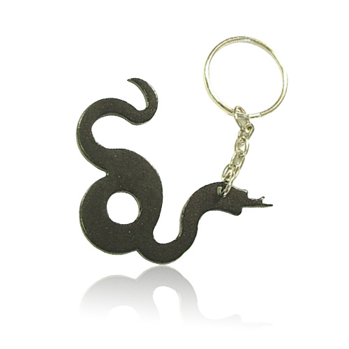 Custom Metal Snake Shape Bottle Opener Key Ring