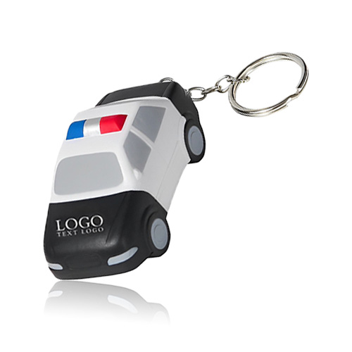 Promotional Police Car Shape Stress Reliever Keychain