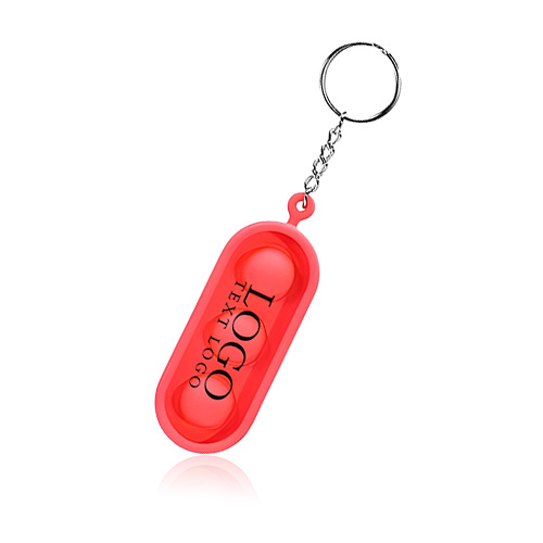Silicone Traffic Light Push Pop Keychain