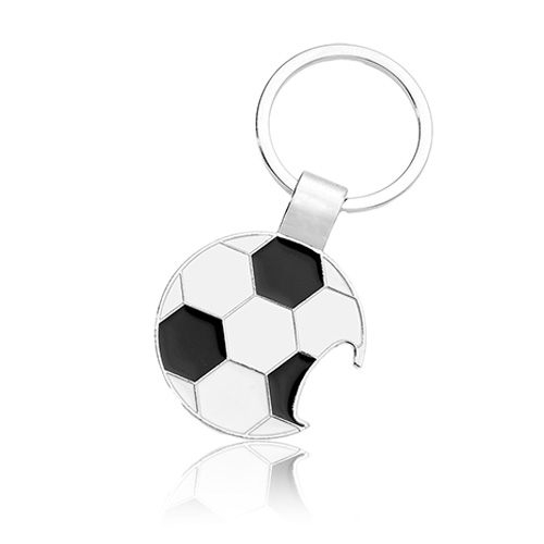 Soccer Ball Shape Bottle Opener Keychain