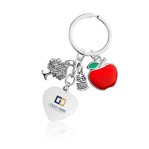 Custom Full Color Heart Shaped Keychain Key Tag