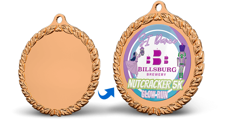 Round Wreath 5K Medal