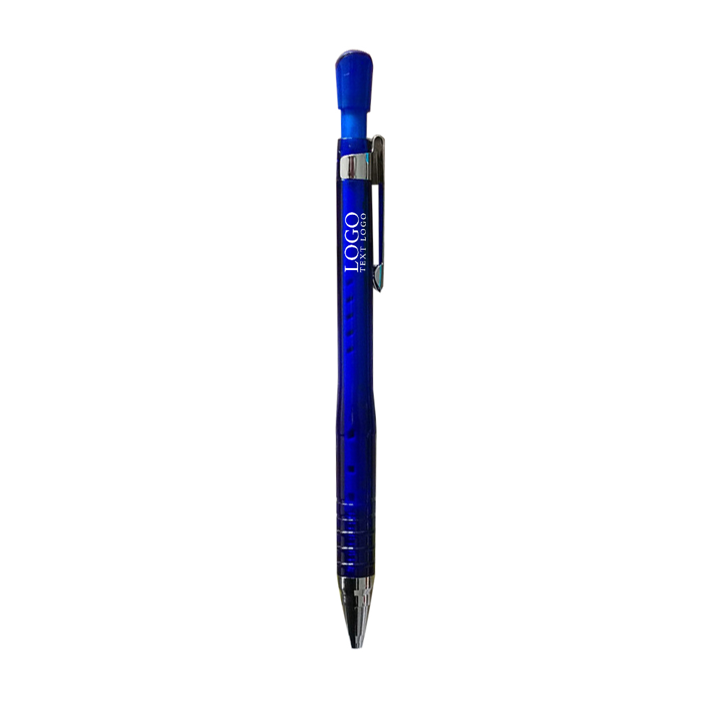 Kleur Transparant 2mm Automatisch Potlood Blauw Met Logo Kleur Transparant 2mm Automatisch Potlood Blauw Met Logo