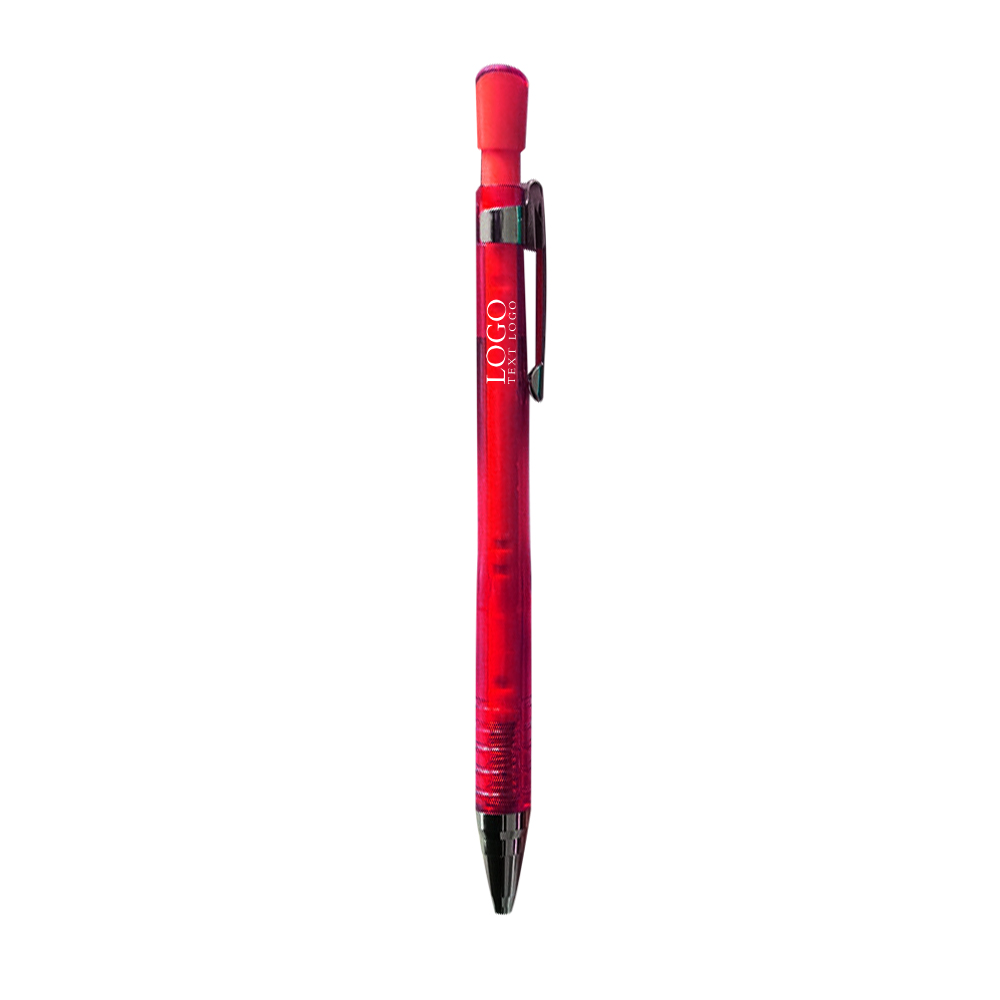 Kleur Transparant 2mm Automatisch Potlood rood Met Logo Kleur Transparant 2mm Automatisch Potlood rood Met Logo