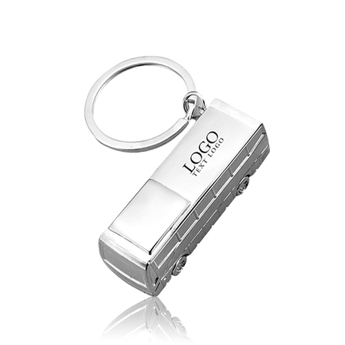 Cute Pendant Bus-shaped Personalized Metal Keychain