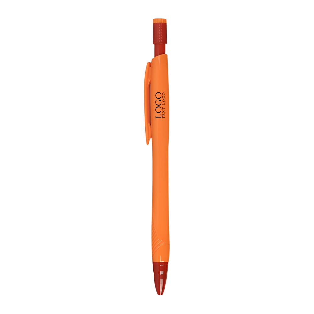 Mechanical Pencil With Buit-in Lead Sharpener Orange With Logo