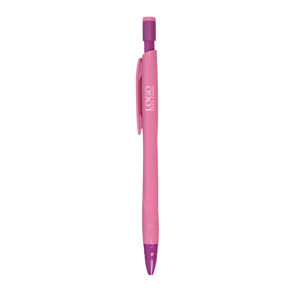 Mechanical Pencil With Buit-in Lead Sharpener Pink With Logo