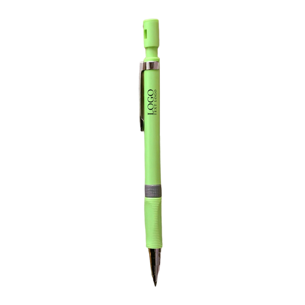 Draagbare automatische transparante potlood groen met logo Draagbare automatische transparante potlood groen met logo