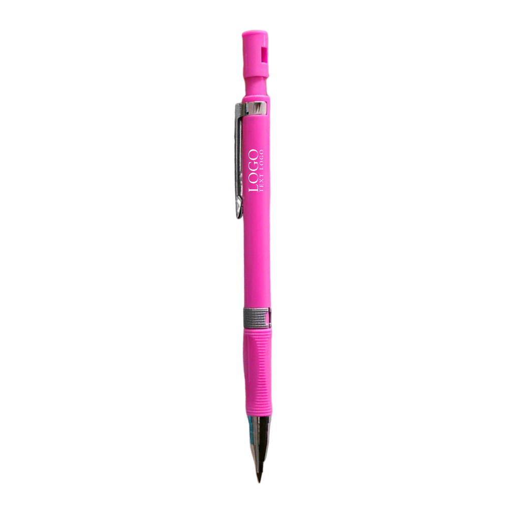 Draagbare automatische transparante potlood roze met logo Draagbare automatische transparante potlood roze met logo