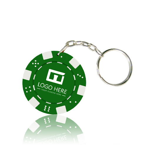 Promo Poker Chip Keychain