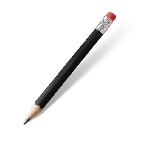 Black Short Wood Golf Pencil Black Short Wood Golf Pencil