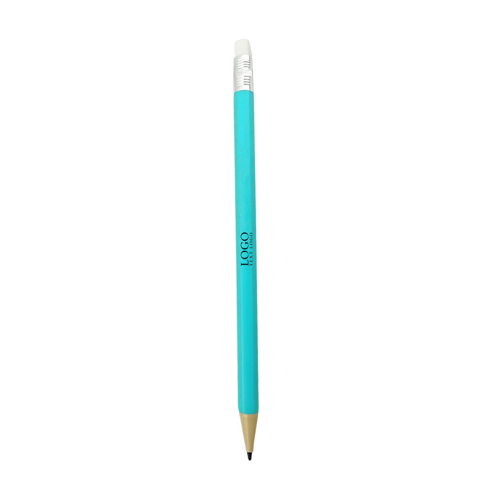 Transparant Bruin Push Action Mechanisch Potlood Blauw Met Logo Transparant Bruin Push Action Mechanisch Potlood Blauw Met Logo