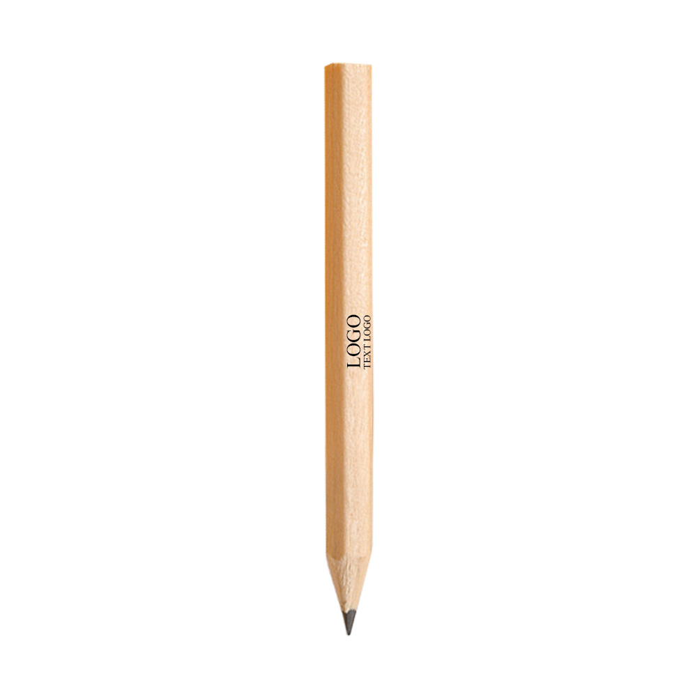 Short Custom Wood Pencil Wood Color With Logo